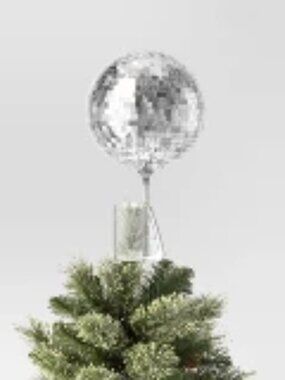 11.25" Mirrored Ball Christmas Tree Topper Silver - Wondershop™-NWT